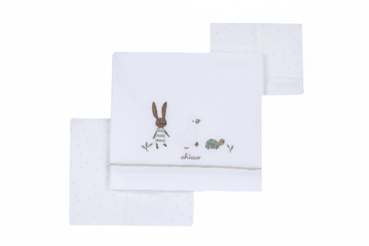Baby Gift Set – Posteljina, bočica i zvečkica