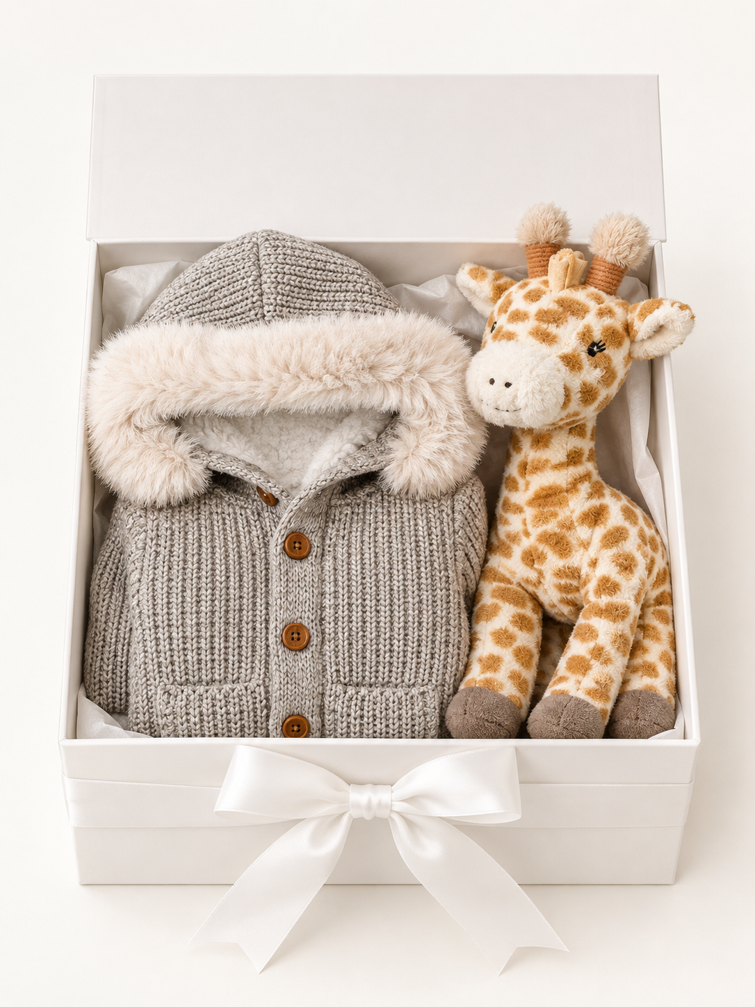 Niperland vunena vesta & Sterntaler muzička žirafica – Premium Ready to Gift poklon set