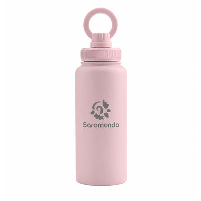 Thermoskanne für Wasser 1L mit Vakuumisolierung und Handyhalter – BPA