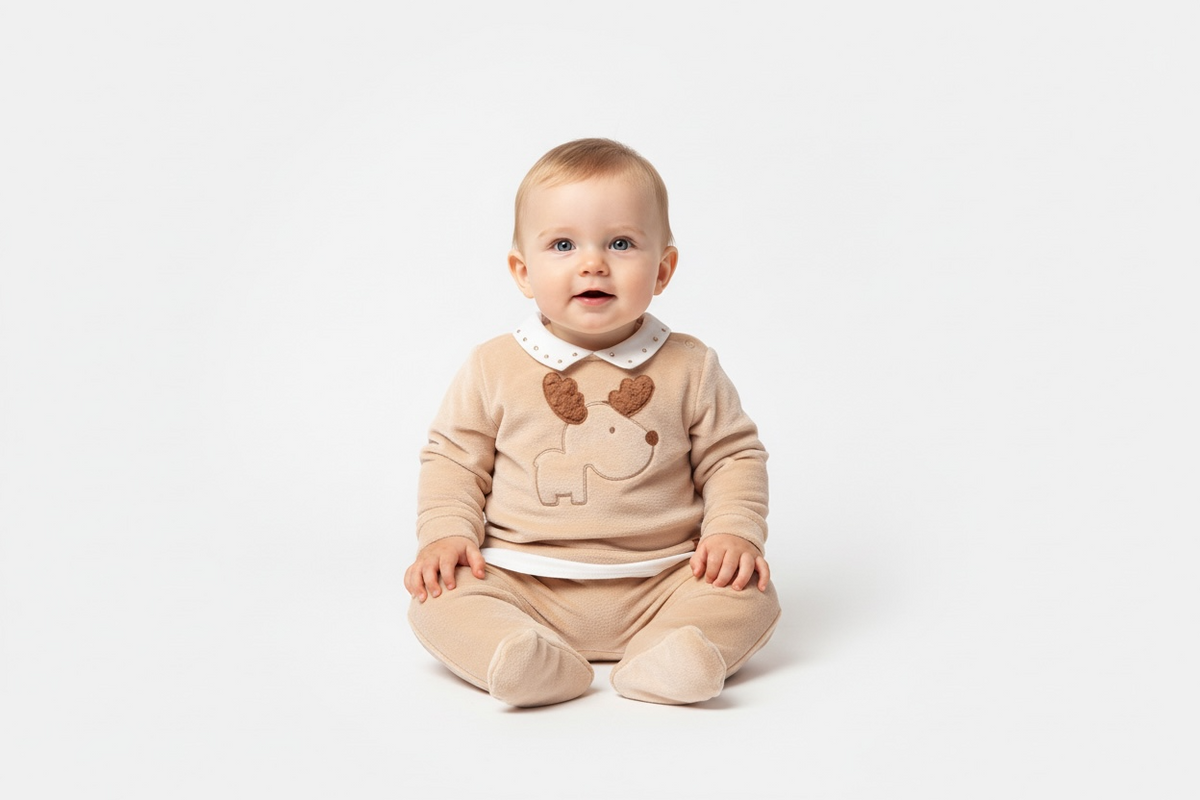 Baby set with puppy motif – organic cotton (2–6 months)