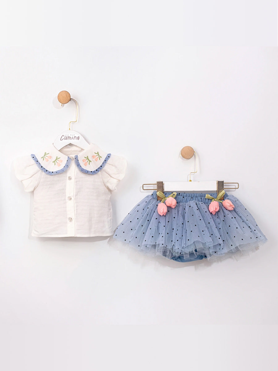 Poklon set za djevojčicu | Elegant Blue Tulip Baby Gift Box