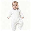Knitted baby jumpsuit – Coffee and Cream