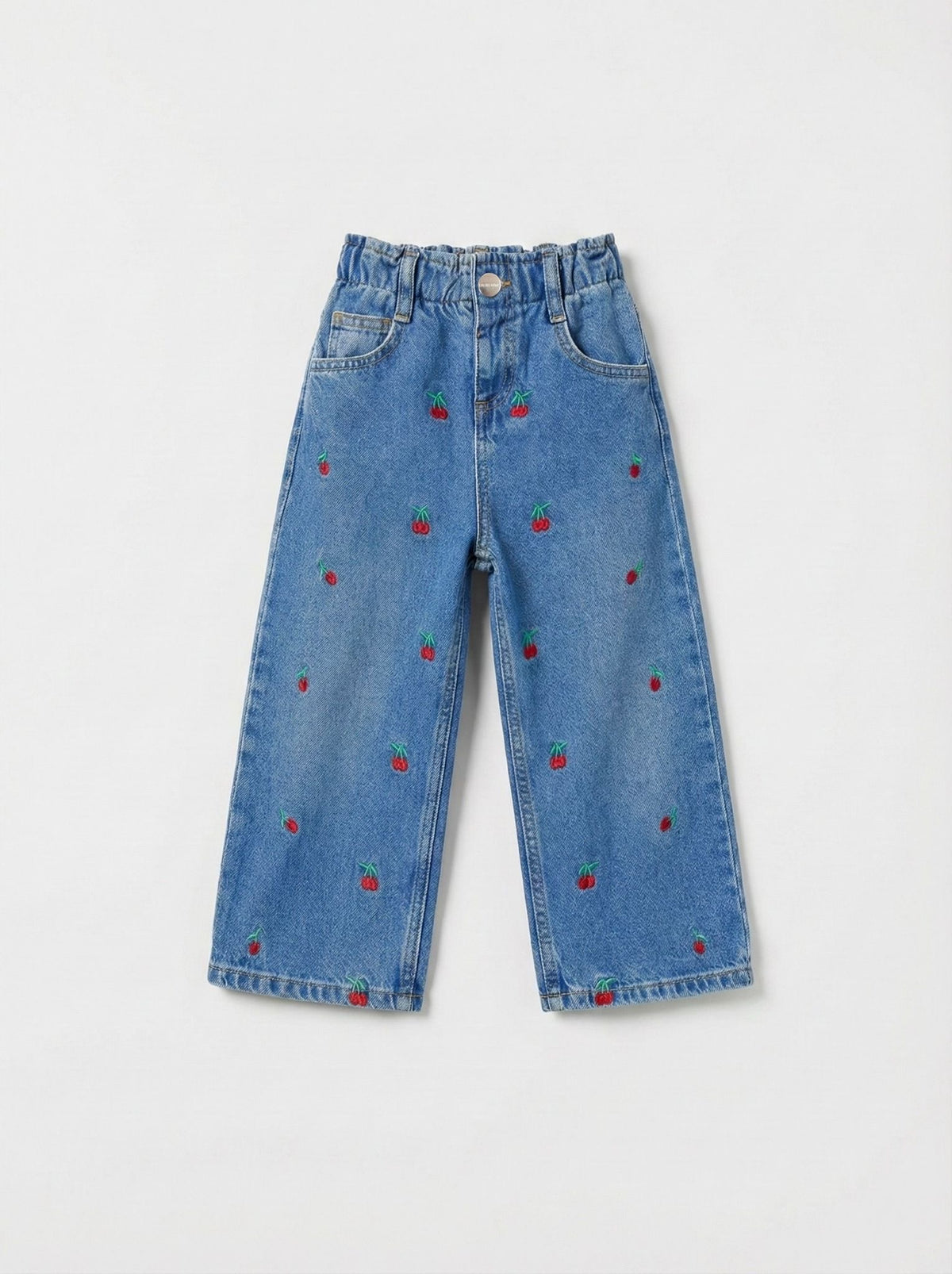 La'ciel Paris dječje traperice Cherry Denim s vezenim trešnjama