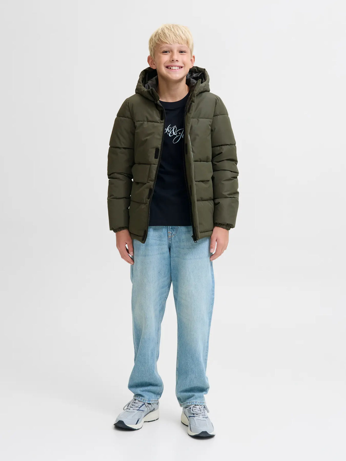JACK&amp;JONES JUNIOR – Kinder-Steppjacke mit Kapuze