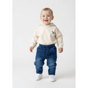 Jeans for babies with an elastic waistband