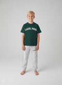 La’ciel Paris dječji komplet – majica kratkih rukava + jogger hlače (tamnozelena / siva)