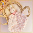 Plush bunny with a blanket - handmade cuddly toy