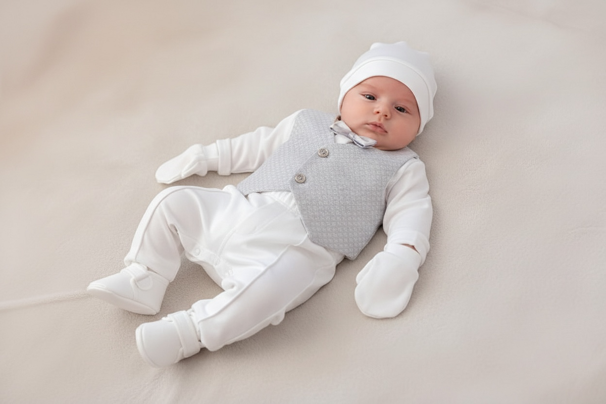 Festliches Set für die Taufe – für Jungen, 0–3 Monate