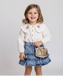 CUMINO zweiteiliges Set Bluse und Jeans mit Rüschen (2-5 JAHRE)