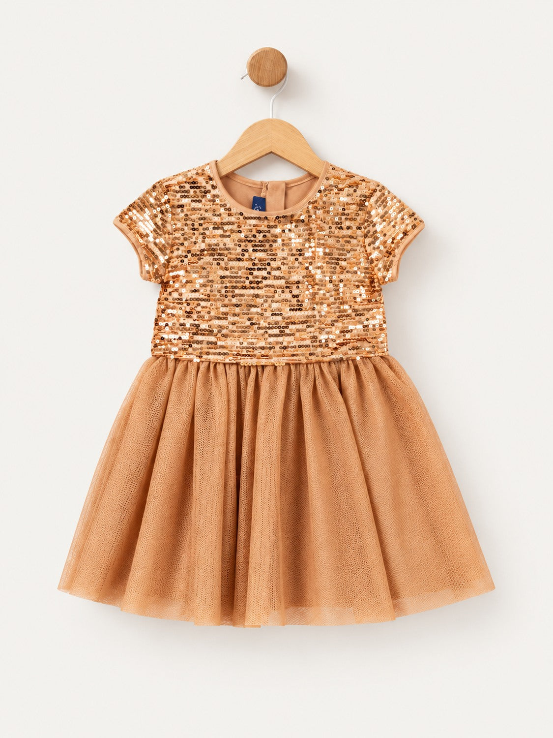 Chicco "Mini-Abendkleid" mit Pailletten und Dark Natural (5-8 J)