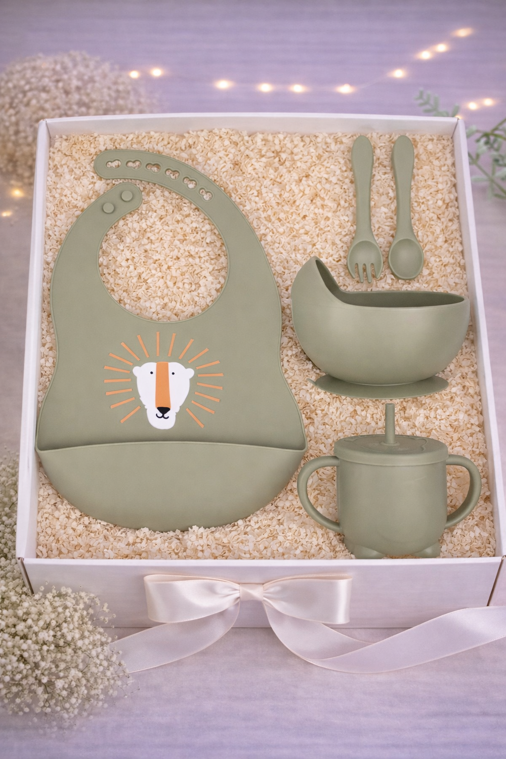 Silikonski set za hranjenje u poklon paketu – savršen dar za male gurmane