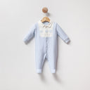 Baby ribbed jumpsuit with collar - organic cotton