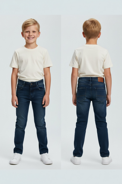 Dunkelblaue Hose aus 100 % Baumwolle