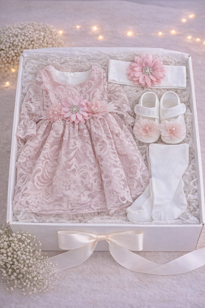 Festliches Babyset - Zartrosa