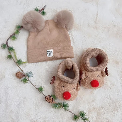 Poklon Set - Kapa i Papučice za Bebe-0-18 mj. - Šaramondo