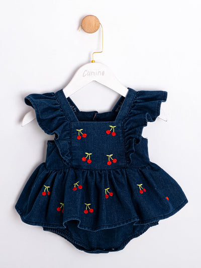 Premium Baby-Geschenkset – Kleidchen mit Kirsch-Details