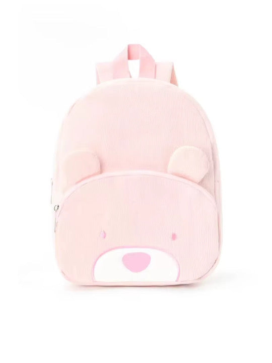 Children's backpack made of ribbed cotton - playful animal motifs