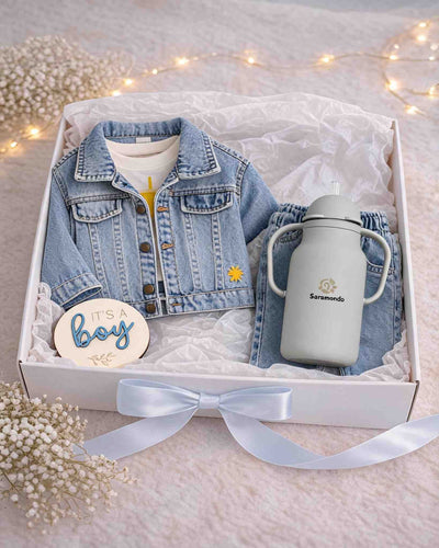 Premium Denim Baby Set – luksuzni poklon paket