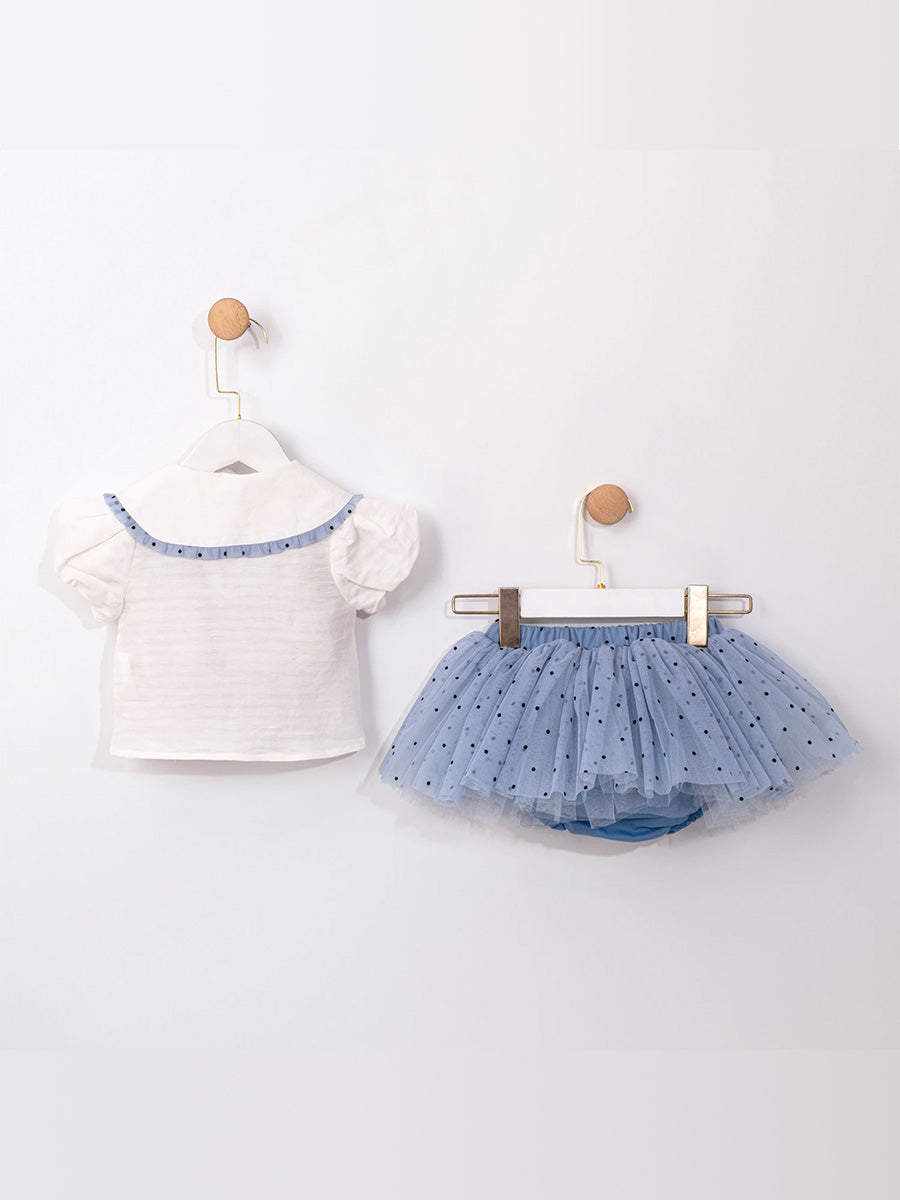 Cumino 2-teiliges Set für Mädchen (Hemdchen + Tutu-Rock mit Höschen) (6-24 Monate)