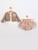 CUMINO Alessi three-piece girl's set (6 - 18 M)