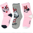 Set of socks with Minnie Mouse motif (3 pairs in a set)