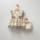 Cassiope zweiteiliges Sommerset mit Punkten und Streifen – Baumwolle &amp; Leinen (EU 68–104)