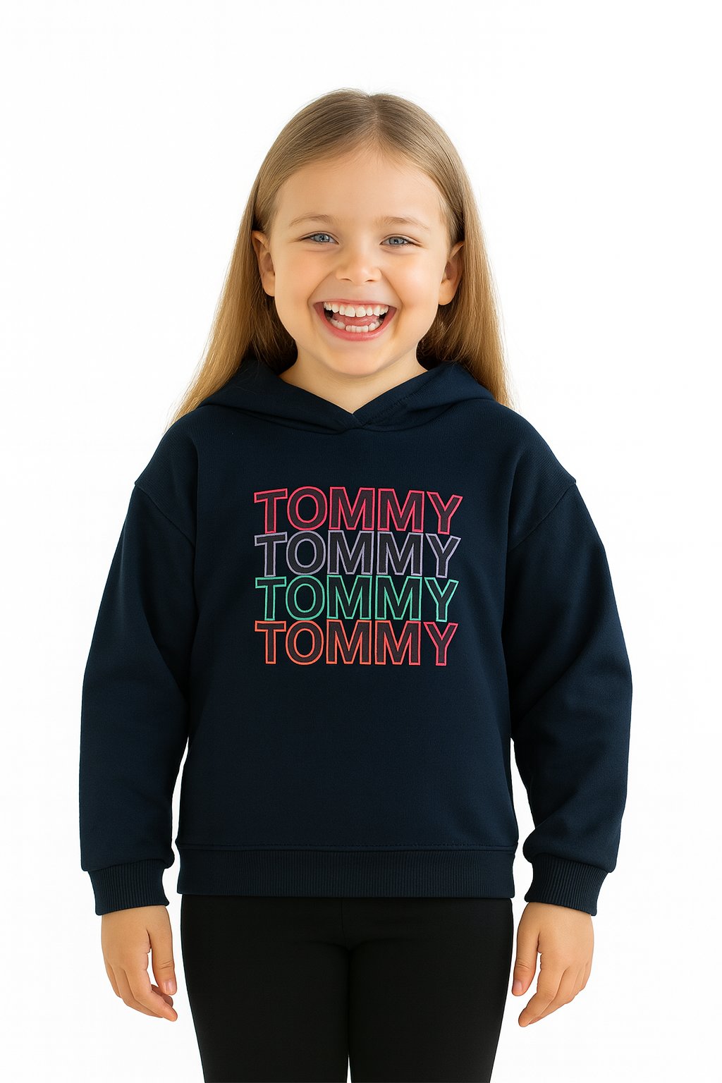 Tommy Hilfiger hoodie for kids – Modern multi-layered logo