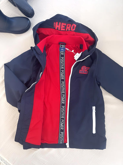 Chicco-Dječja tamnoplava jakna s kapuljačom "Hero" motiv - Šaramondo
