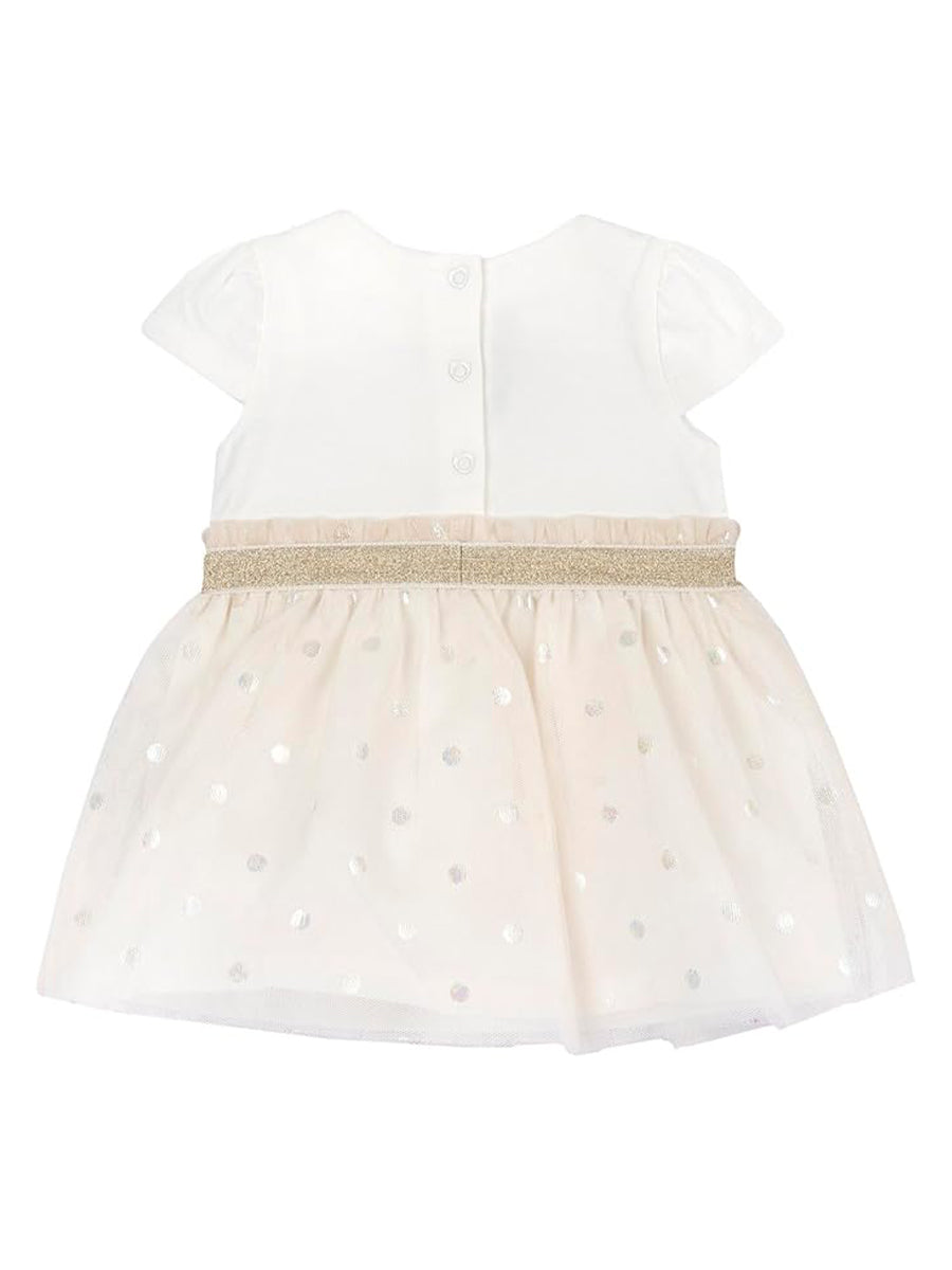 Chicco dress with tulle - white