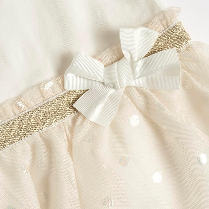 Chicco dress with tulle - white