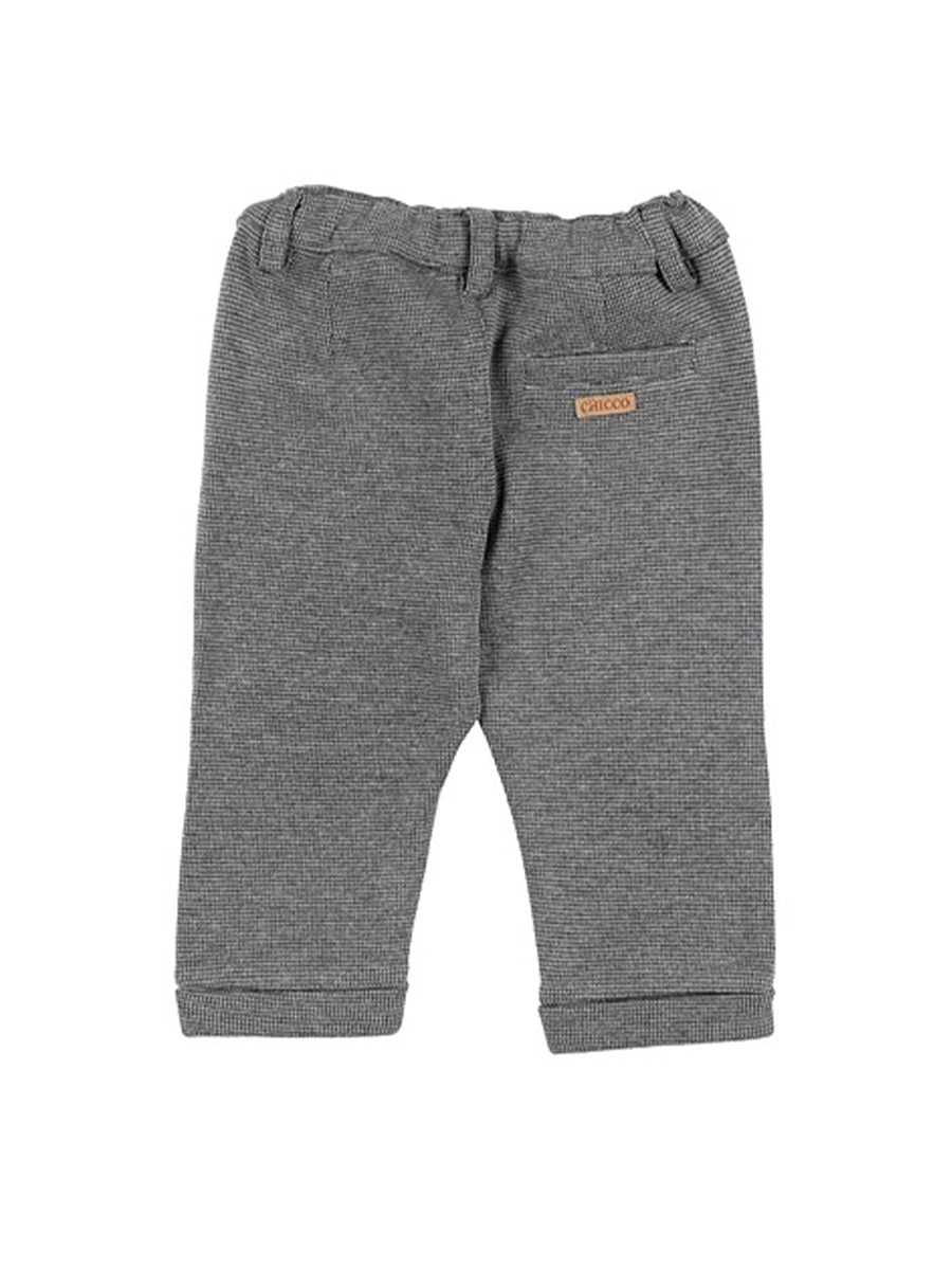 Chicco pants with puppy pattern – gray tone