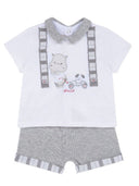 Chicco "little rhino" short-sleeved shirt and shorts