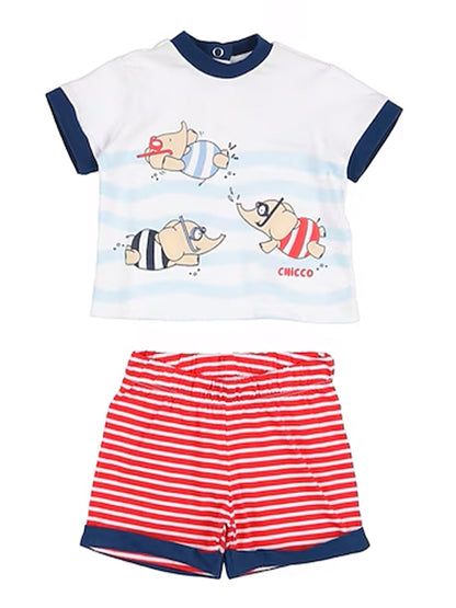 Chicco "my elephant" short-sleeved shirt and shorts