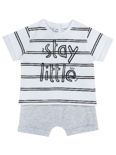 Chicco Set - Kurzarmshirt und Shorts "Stay Little"