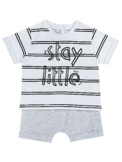 Chicco set - short-sleeved shirt and shorts "Stay Little"