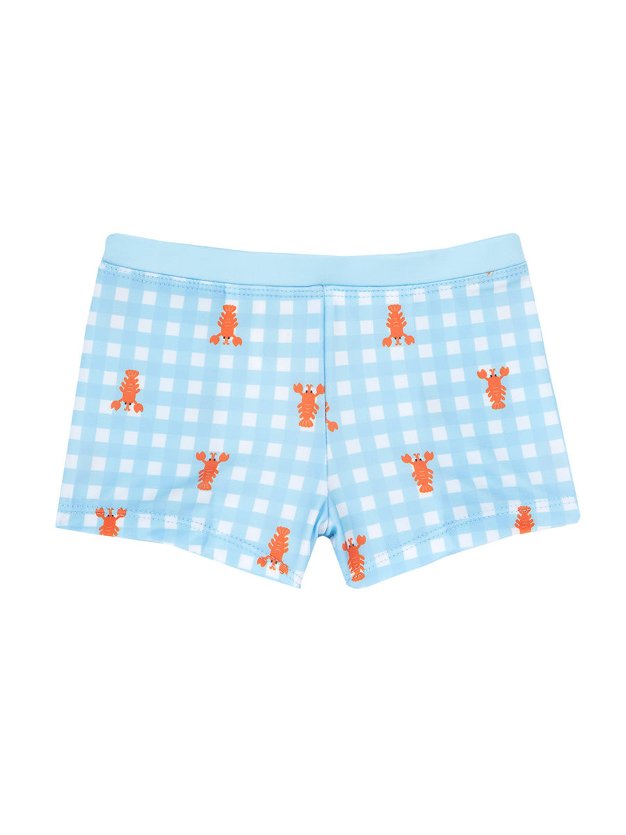 Chicco — Badeshorts mit Hummern | Hellblau Vichy