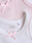 My First Chicco — Ärmelloser Body, 2 Stück mit Schwänen | Rosa + Weiß