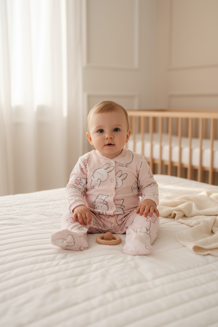 Chicco "Bunny" bodysuit with legs - FSC® and OEKO-TEX®