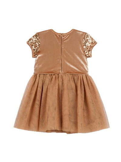 Chicco "Mini-Abendkleid" mit Pailletten und Dark Natural (5-8 J)