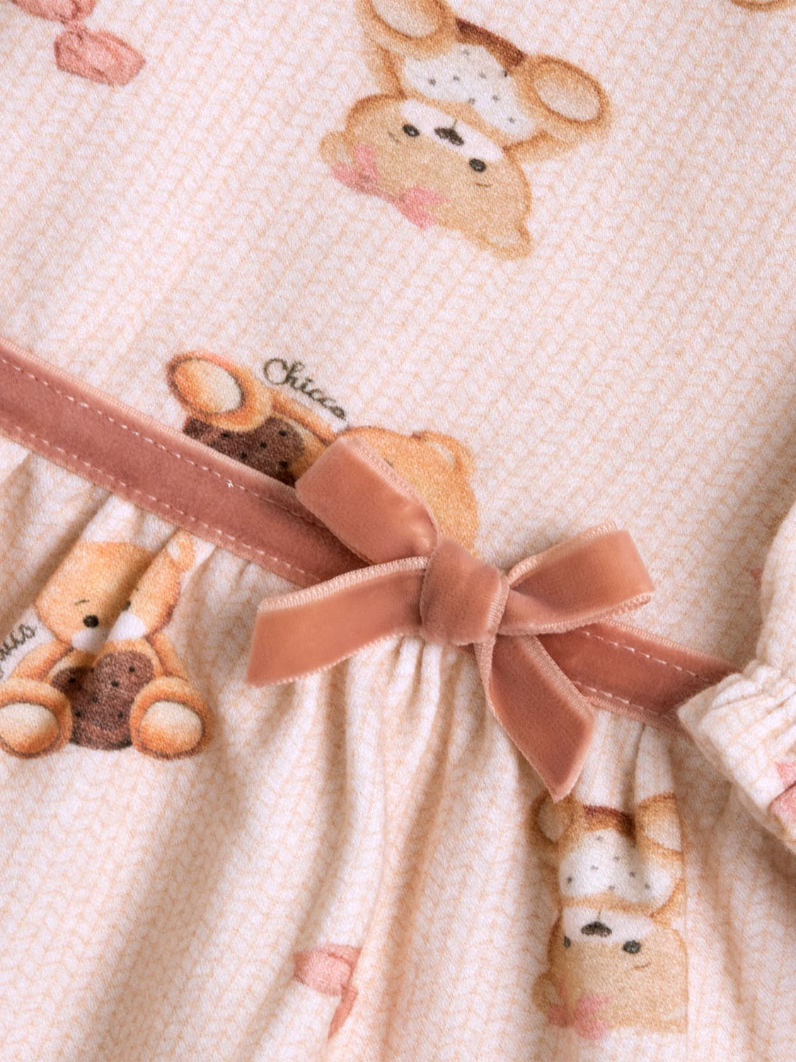 Chicco haljina za bebe s medvjedićima i mašnom I 100% Pamuk
