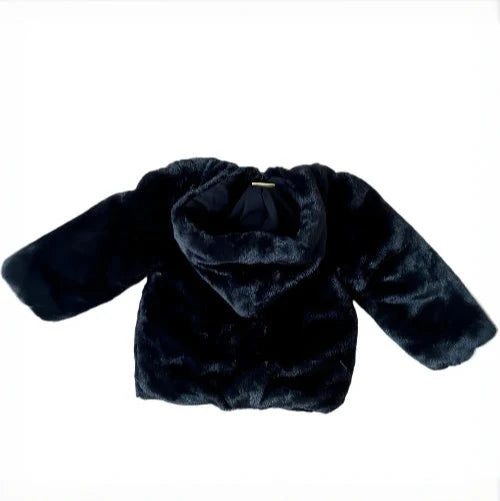 Chicco fur coat black with zipper