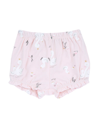 Chicco – Set 2: T-Shirt + Bloomer mit Schwänen