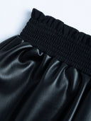 Chicco — Kurze Shorts aus Kunstleder | Schwarz