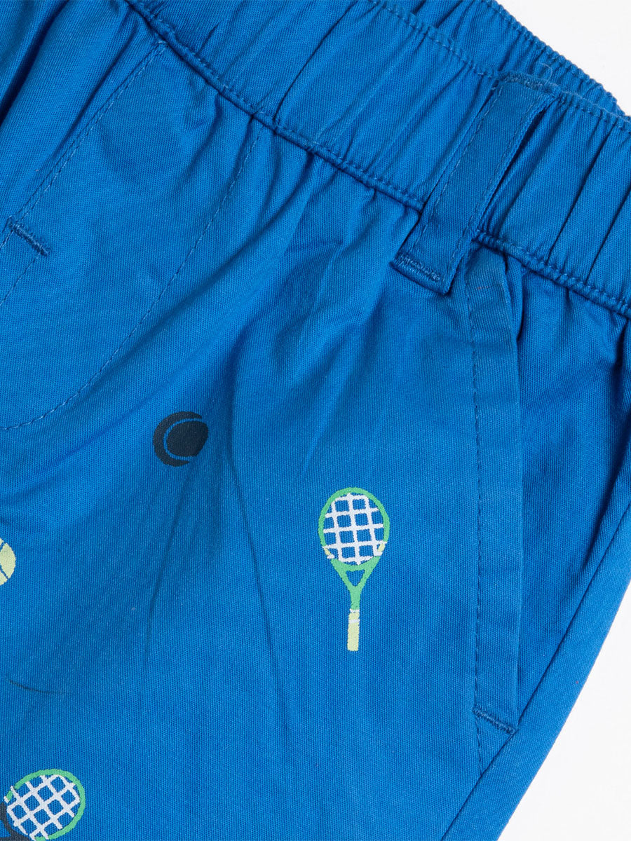 Chicco — Kurze Hose mit Tennismotiven | Königsblau