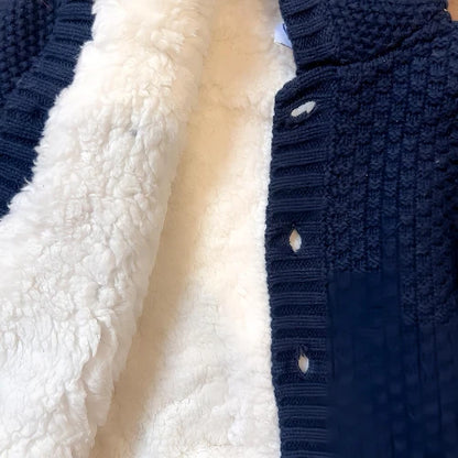 Chicco dark blue winter sweater for boys with buttons