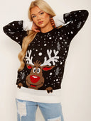 Christmas sweater – Rudolph &amp; snowflakes