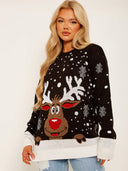 Christmas sweater – Rudolph &amp; snowflakes
