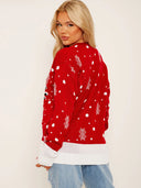 Christmas sweater – Rudolph &amp; snowflakes