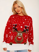 Christmas sweater – Rudolph &amp; snowflakes