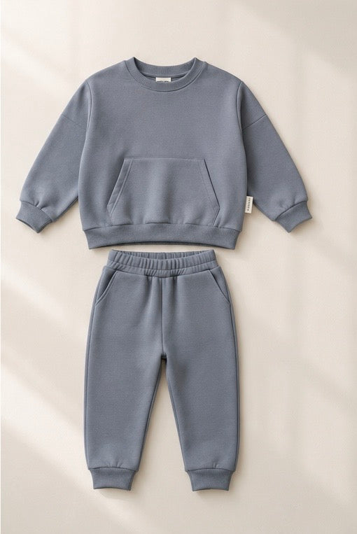 Vauva-Children's cotton tracksuit set with pocket - various colors (Sizes 80-104)